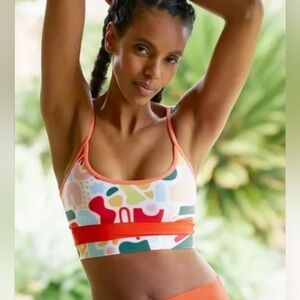 Beach Riot‎ Emmy Vibrant Abstract Eva Bikini Top M